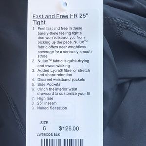 lululemon athletica Pants & Jumpsuits - Lululemon fast and free tight 25 lululemon athletica Pants & Jumpsuits - Lululemon fast and free tight 25